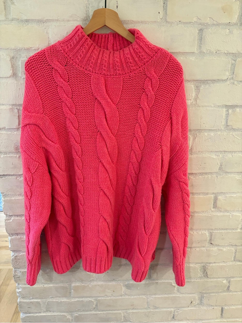 Anthropologie cable-knit mock neck sweater (B4)